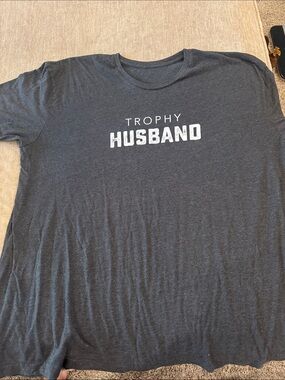 Trophy Husband Graphic Tee - Men's Dark Gray Casual Shirt